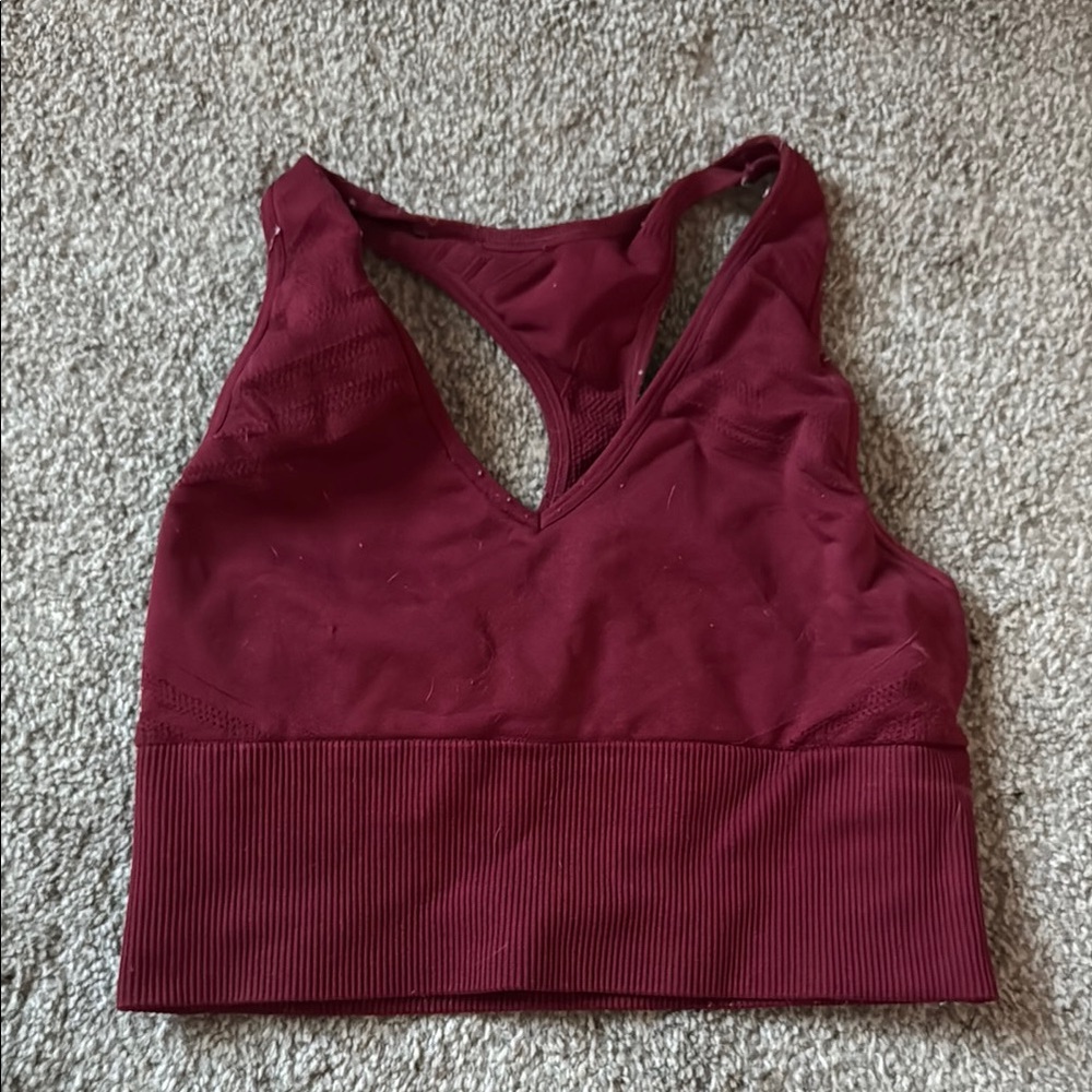 PINK Victoria's Secret Burgundy Sports Bra